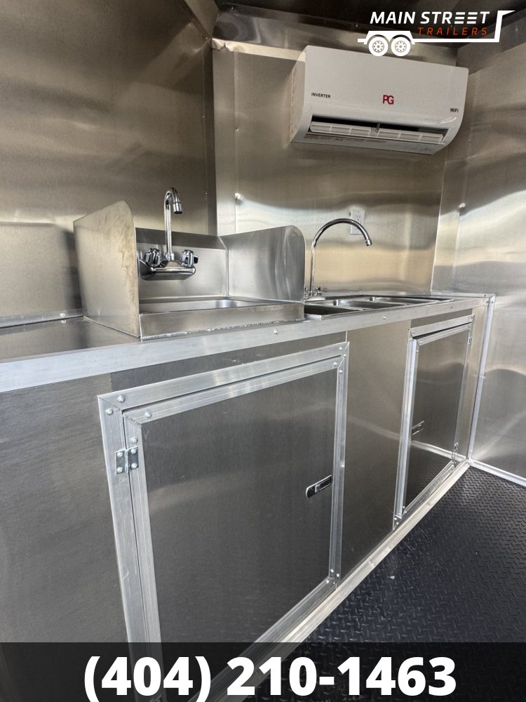 7X12T/A PEPSI BLUE CONCESSION TRAILER WITH ELITE WATER AND ELECTRICAL PACKAGE