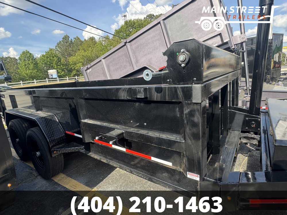 7X16 TELESCOPIC DUMP TRAILER WITH 14K AXLES, 7 GUAGE METAL