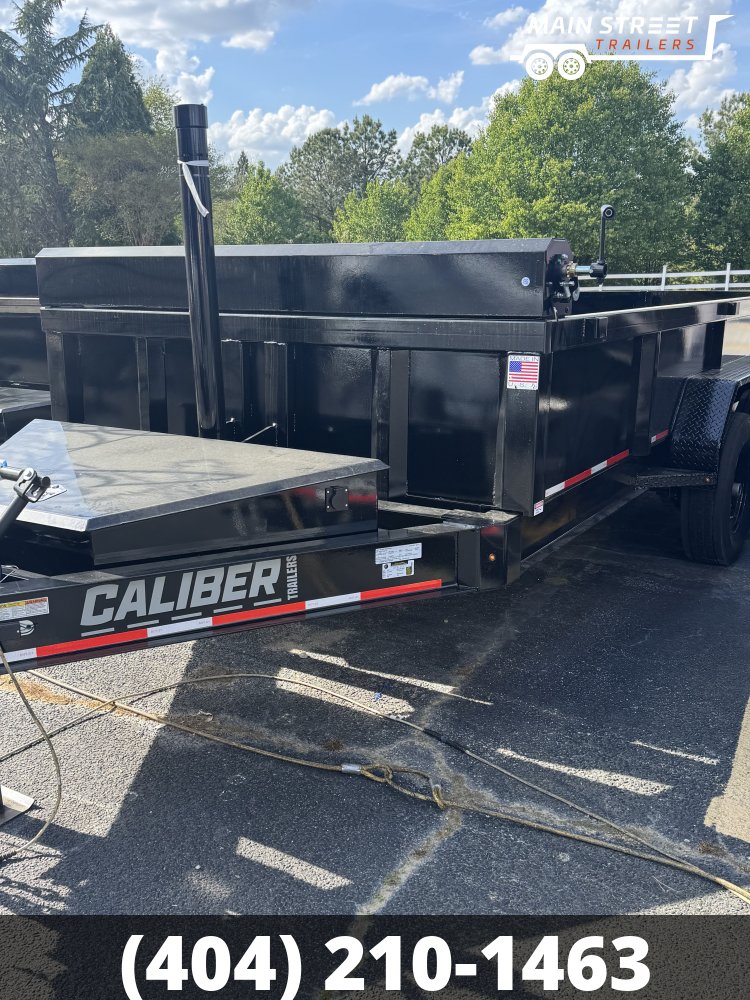 7X16 TELESCOPIC DUMP TRAILER WITH 14K AXLES, 7 GUAGE METAL