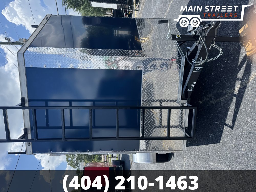 7X14 T/A INDIGO BLUE WITH LADDER RACK AND LADDER