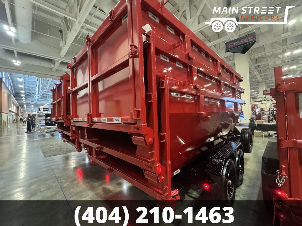 7x16 ROLL OFF DUMP TRAILER WITH 16K AXLES, 3 BINS AND GOOSENECK