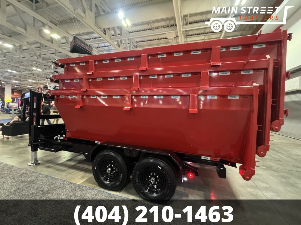 7x16 ROLL OFF DUMP TRAILER WITH 16K AXLES, 3 BINS AND GOOSENECK