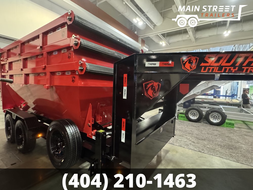 7x16 ROLL OFF DUMP TRAILER WITH 16K AXLES, 3 BINS AND GOOSENECK