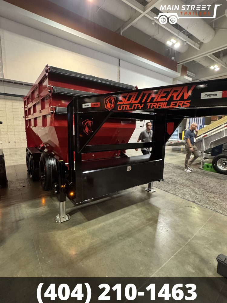 7x16 ROLL OFF DUMP TRAILER WITH 16K AXLES, 3 BINS AND GOOSENECK