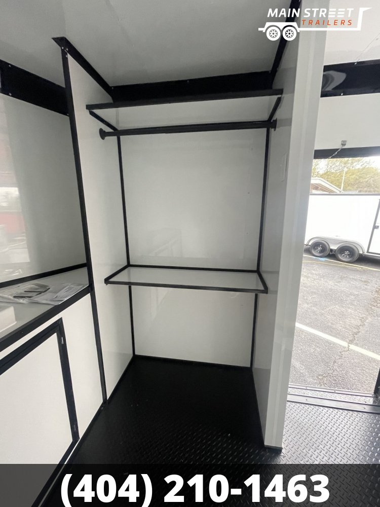 8.5X22 RV STYLE WHITE WITH BLACK OUT AND BATHROOM PACKAGE