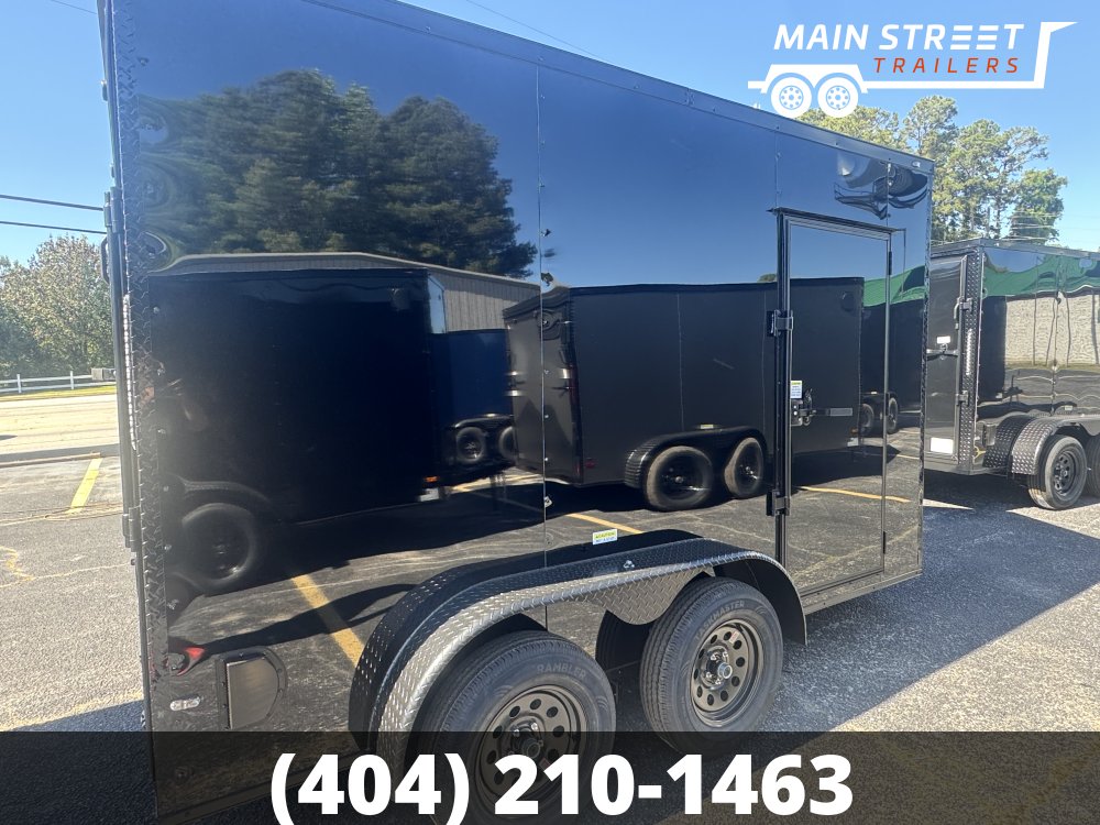 7X12 T/A BLACK, BLACK OUT, RAMP GATE AND 7' INTERIOR HEIGHT
