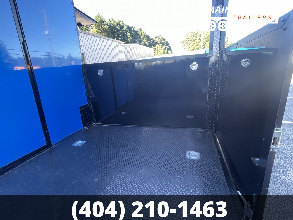 8.5X22 CONCESSION TRAILER PEPSI BLUE B/O AND 6' FINISHED PORCH