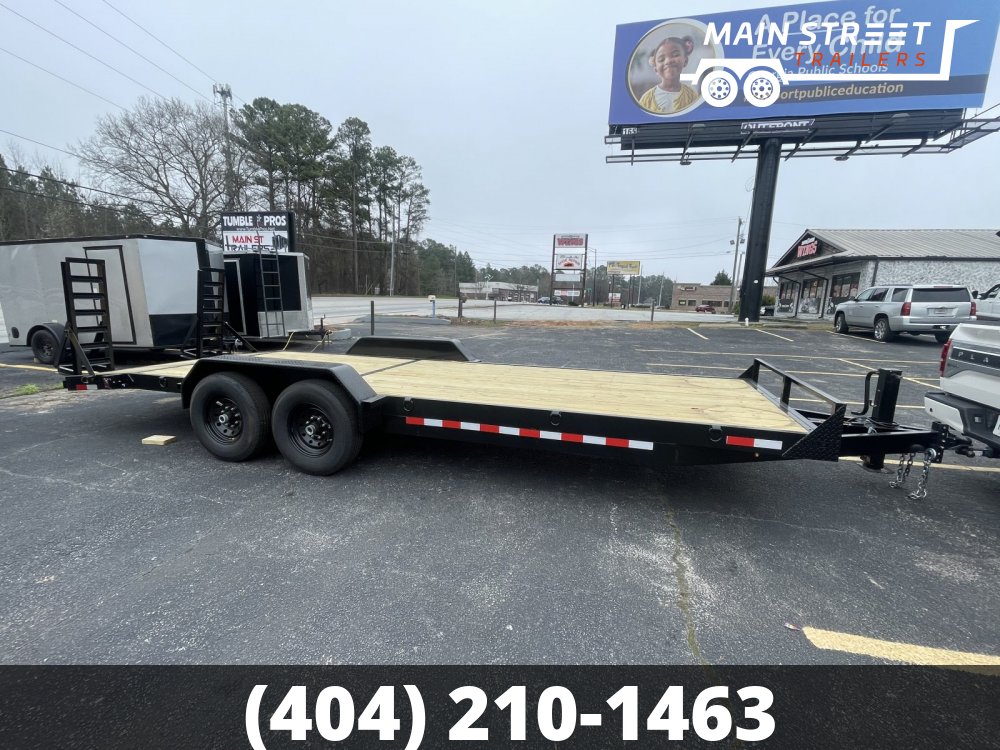 7X20 EQUIPMENT TRAILER WITH 14K AXLES EVERY 16" STUDS AND HEAVY DUTY JACK