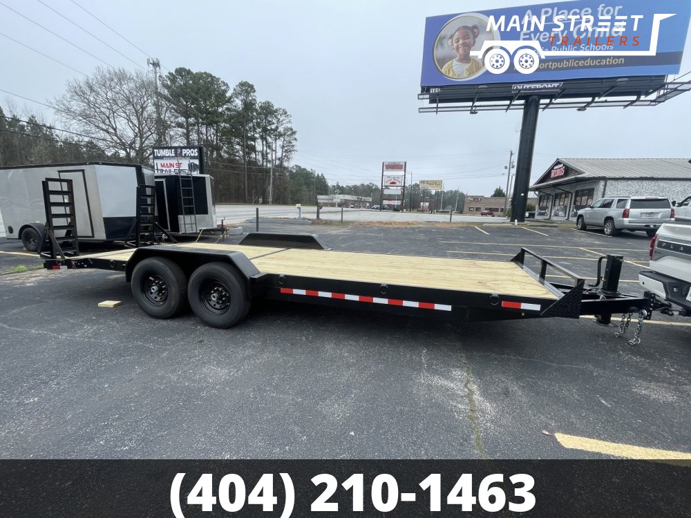 7X24 EQUIPMENT TRAILER WITH 14K AXLES AND HEAVY DUTY JACK