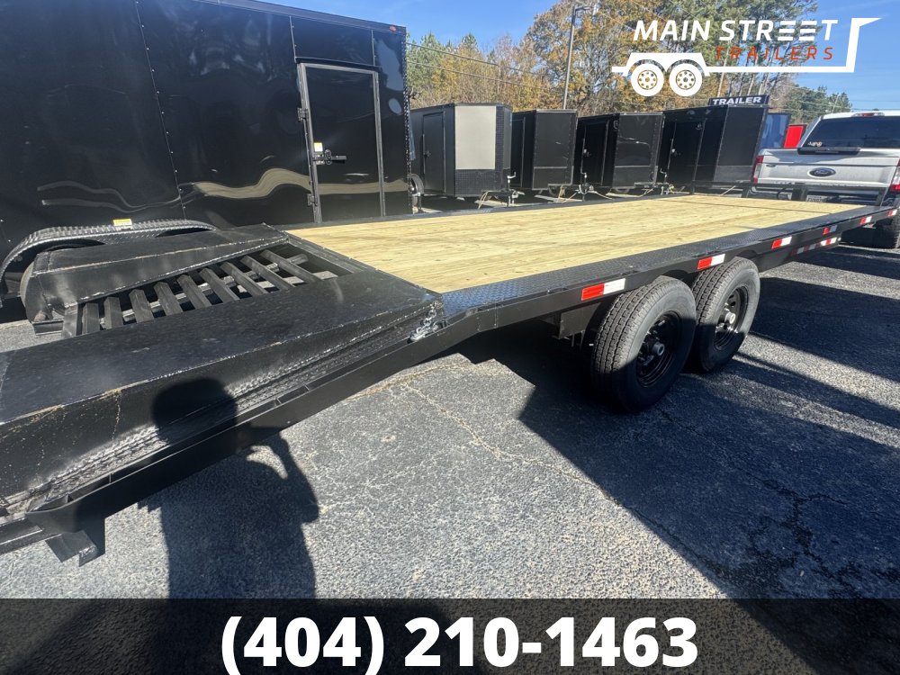 8.5x24 T/A DECKOVER EQUIPMENT TRAILER WITH DOVE TAIL AND 14K AXLES
