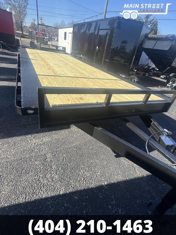 8.5x24 T/A DECKOVER EQUIPMENT TRAILER WITH DOVE TAIL AND 14K AXLES