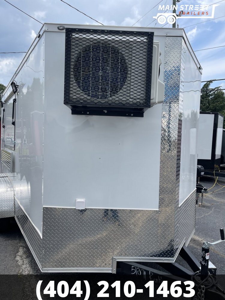 7X14 CONCESSION TRAILER WHITE WITH CHROME