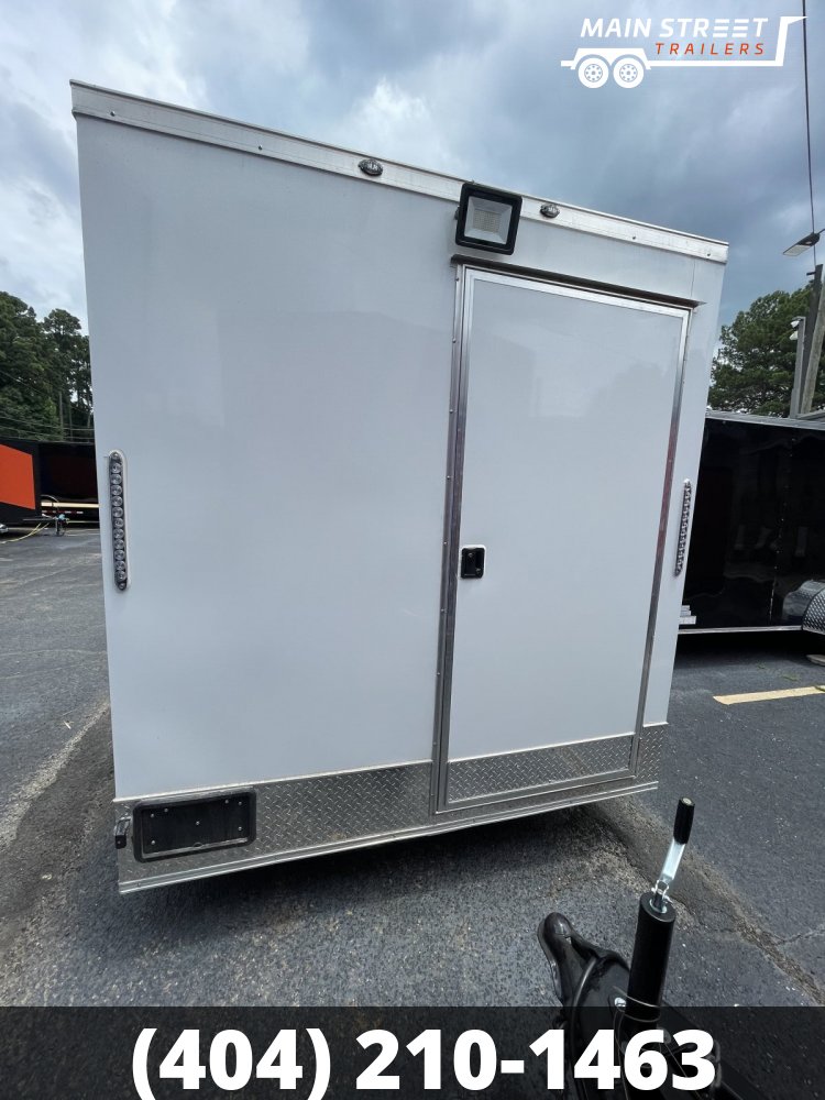 7X14 CONCESSION TRAILER WHITE WITH CHROME