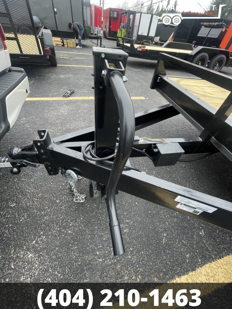 7X22 EQUIPMENT TRAILER WITH 14K AXLES EVERY 16" STUDS AND HEAVY DUTY JACK