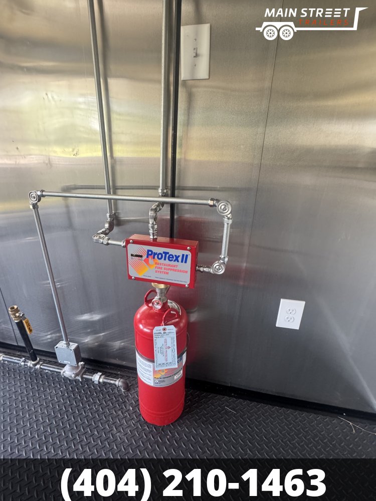 7X16 CONCESSION TRAILER WITH 4' PORCH AND FIRE SUPRESSION SYSTEM