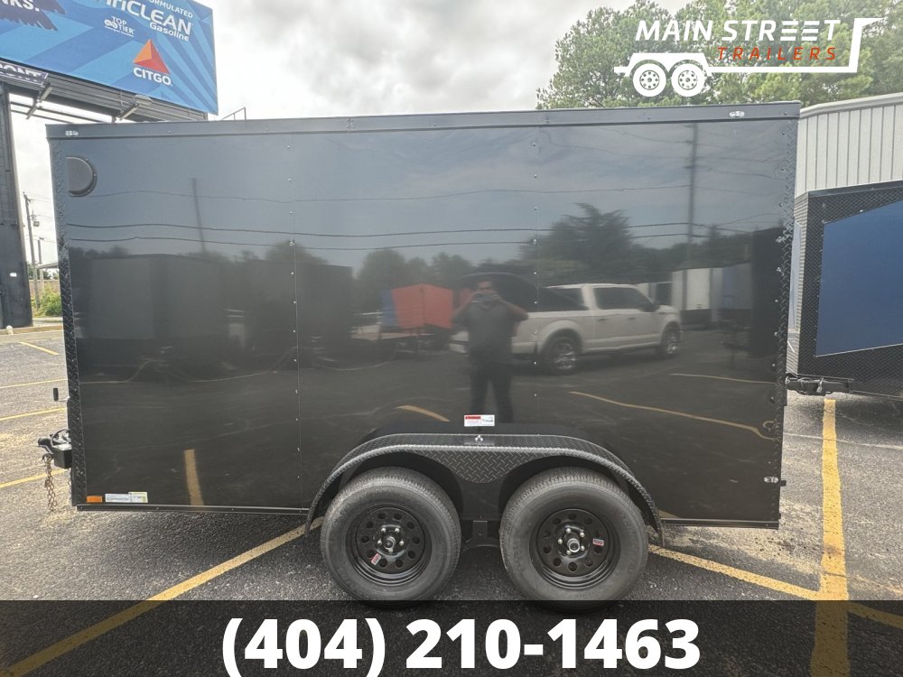 6X12 T/A BLACK B/O AND POLY CORE WITH BARN DOORS