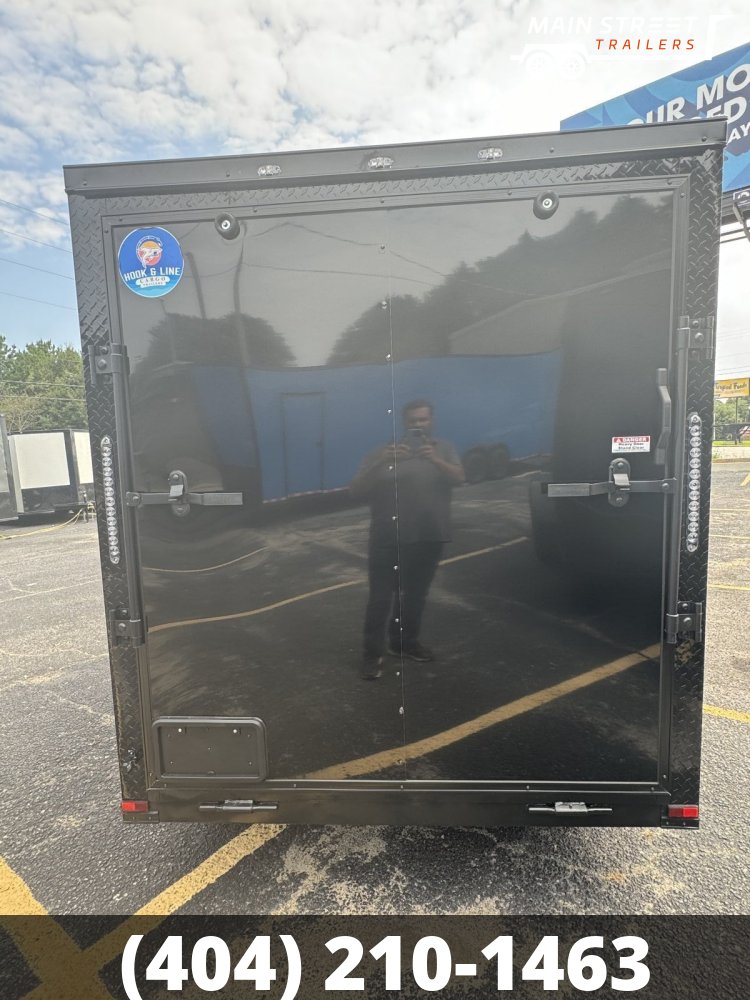 6X12 T/A BLACK B/O AND POLY CORE WITH BARN DOORS