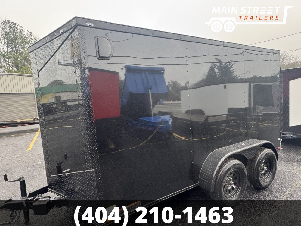 6X12 T/A BLACK B/O AND POLY CORE WITH BARN DOORS