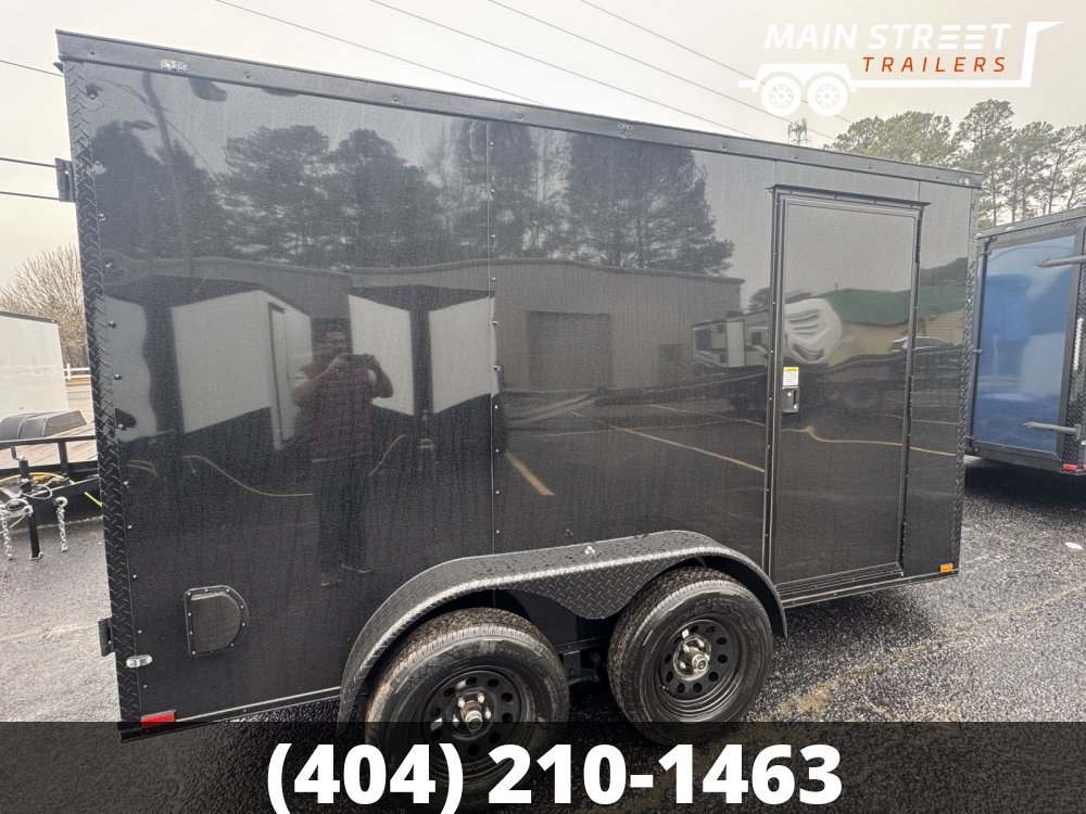 6X12 T/A BLACK B/O AND POLY CORE WITH BARN DOORS