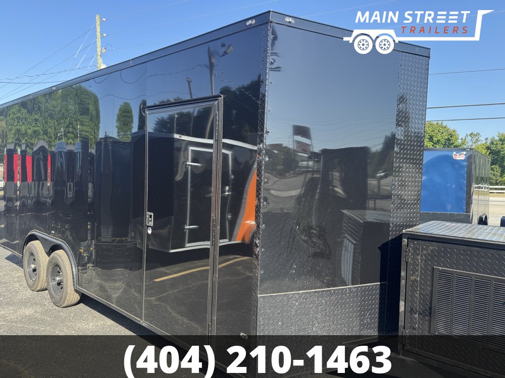 8.5 X 20 BLACK B/O POLY, A/C, CABINETS, GENERATOR CAGE 5200LB AXLES