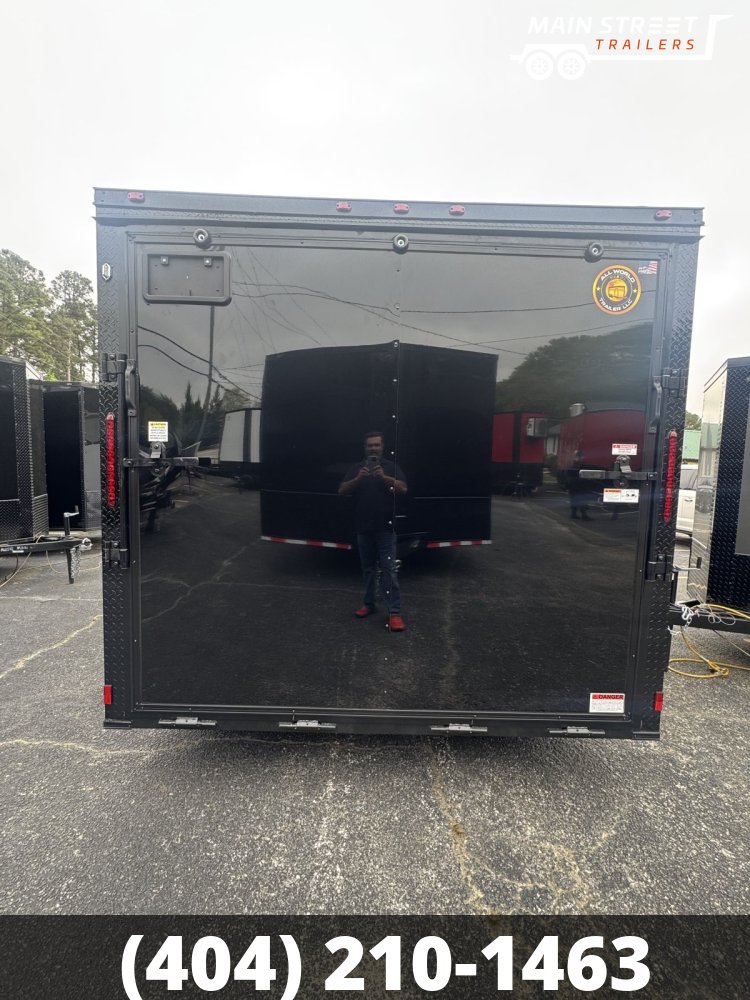 8.5X16 TA BLACK , BLACK OUT, 7' INTERIOR HEIGHT, RAMP GATE
