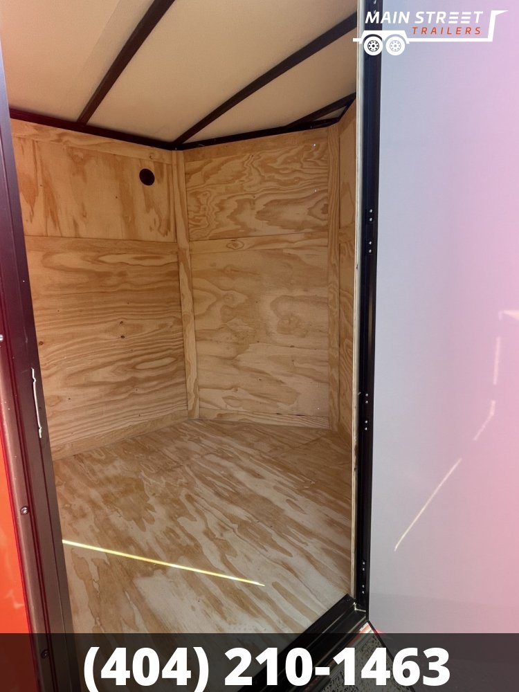 6 X 12 T/A RED WITH BLACKOUT PACKAGE AND BARN DOORS