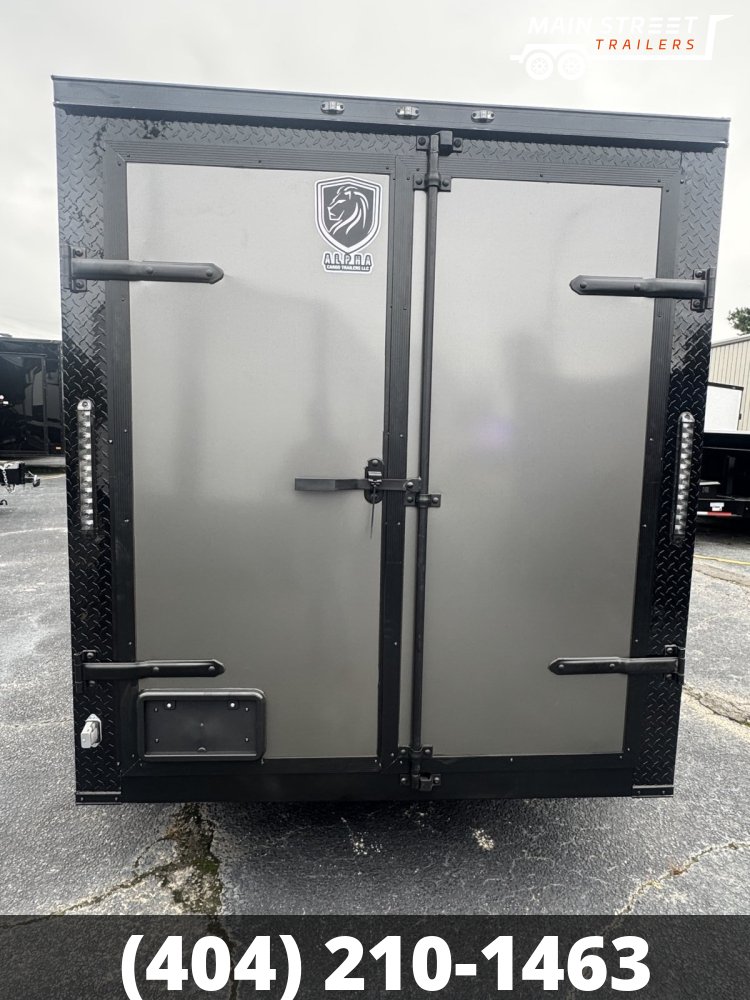 6X12 T/A CHARCOAL B/O, BARN DOORS AND BARLOCK