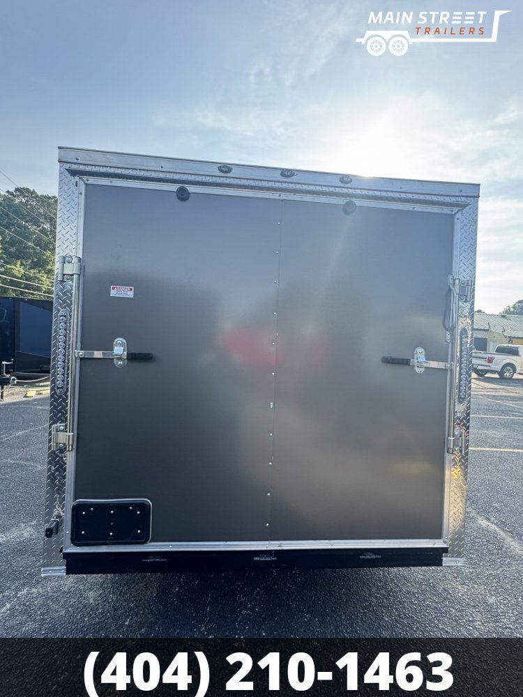 7X16 T/A CHARCOAL POLYCORE, CHROME, RAMP GATE, BAR LOCK