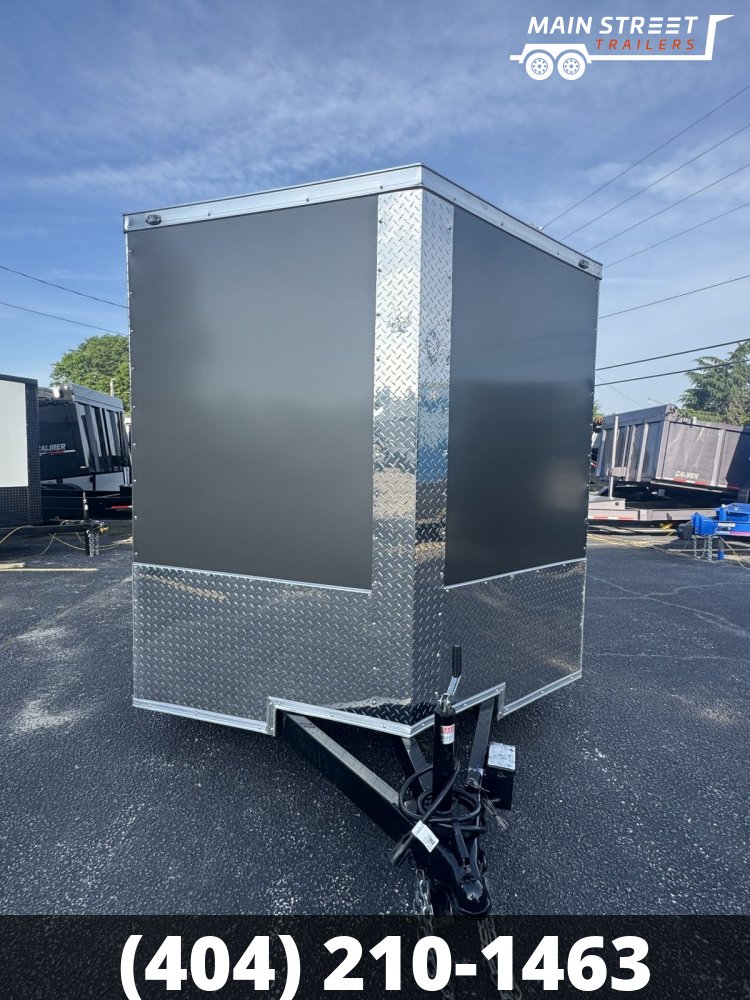7X16 T/A CHARCOAL POLYCORE, CHROME, RAMP GATE, BAR LOCK