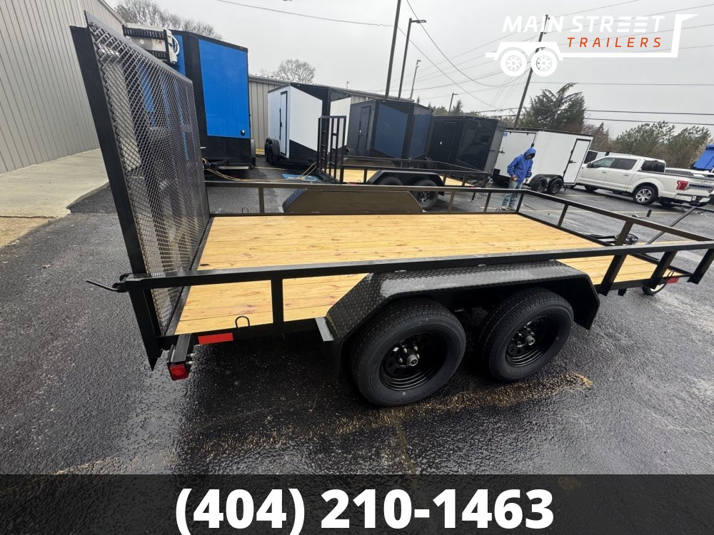 7X14 T/A UTILITY TRAILER WITH 7K AXLES WITH MESH GRILL