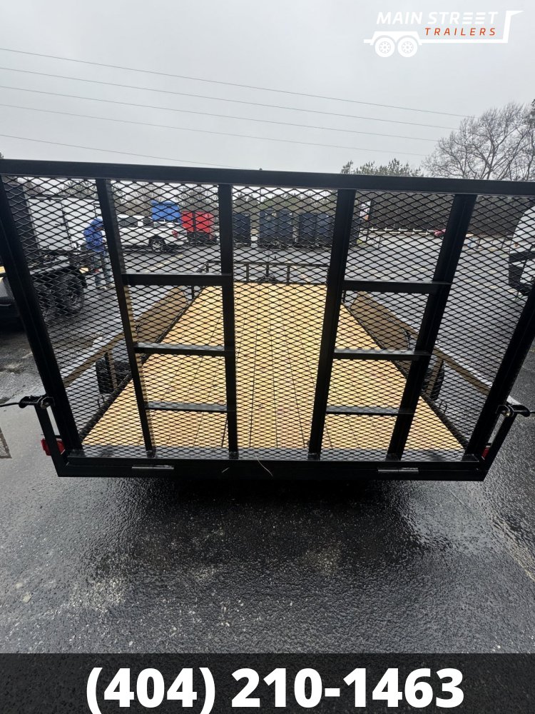 7X14 T/A UTILITY TRAILER WITH 7K AXLES WITH MESH GRILL