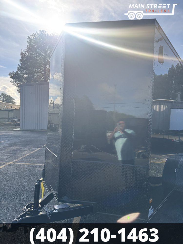 6X12 T/A BLACK B/O AND POLY CORE WITH RAMP GATE AND 7' INTERIOR HEIGHT