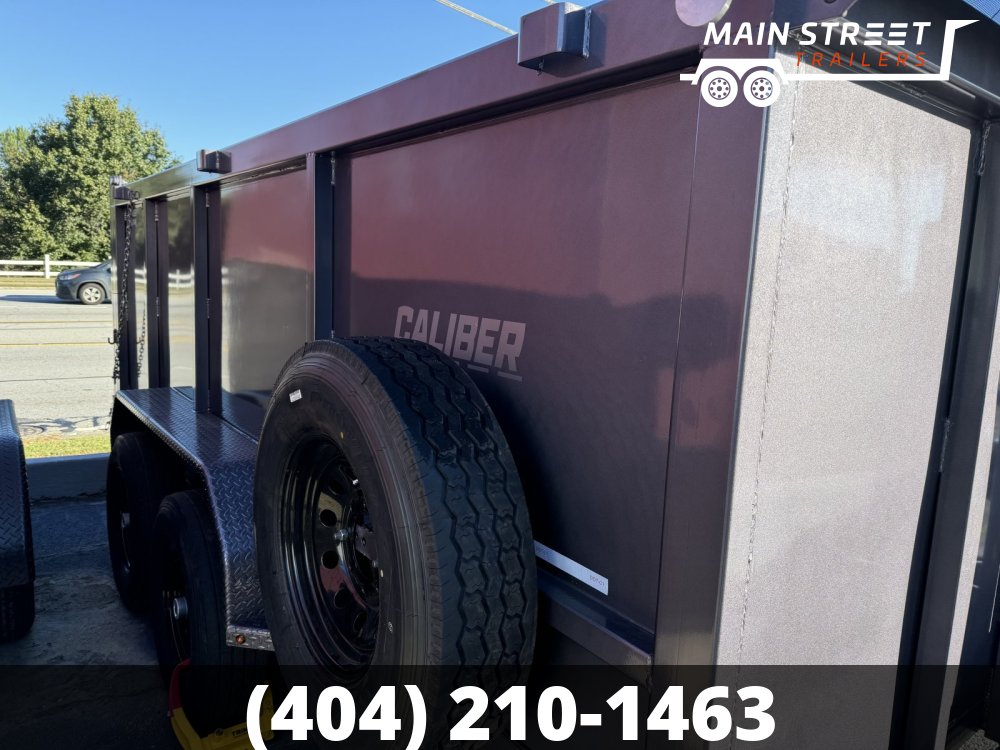 7 X14 T/A 14K GVWR DUMP TRAILER WITH 4' HEIGHT, 7GUAGE METAL