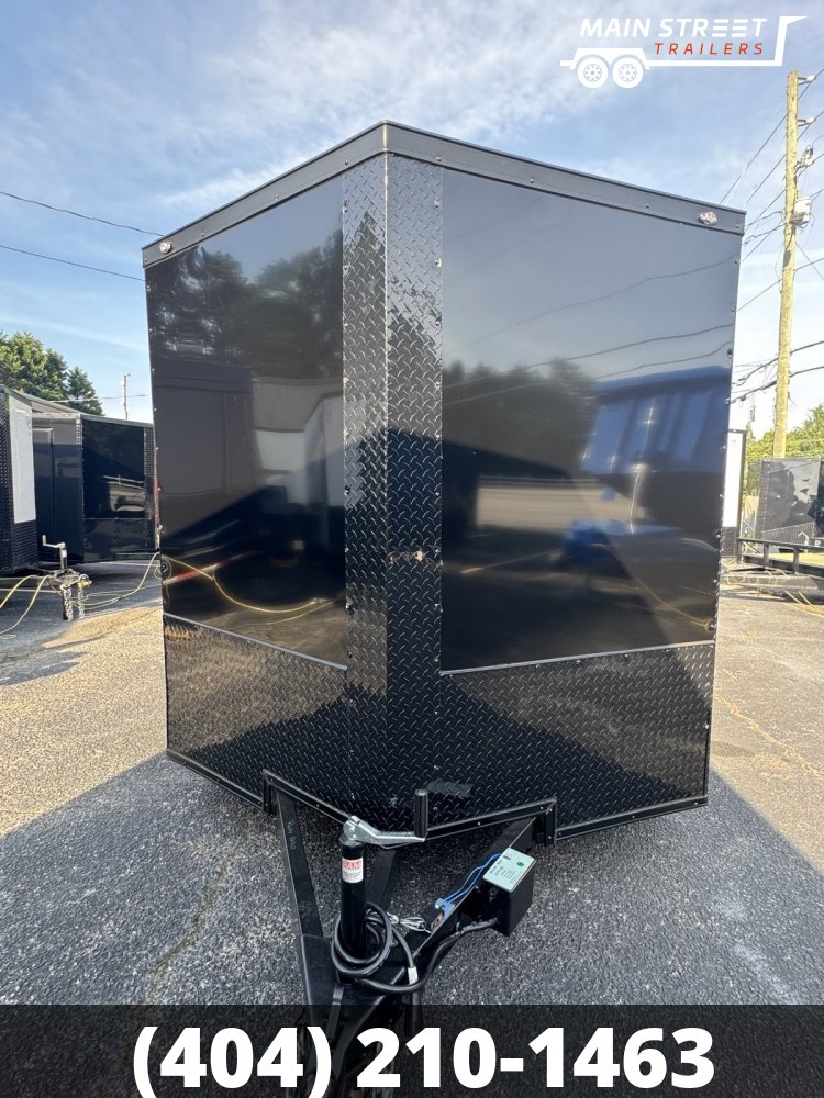 7X14 T/A BLACK BLACKOUT, POLY CORE, RAMP GATE AND 7' INTERIOR HEIGHT