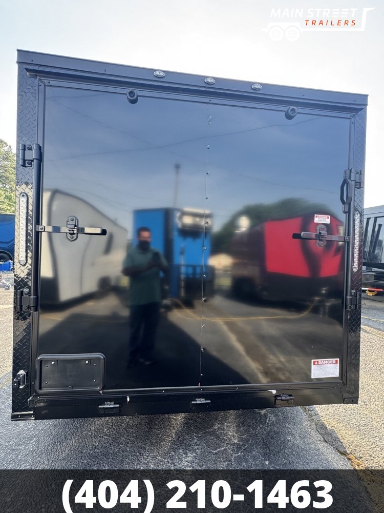 7X14 T/A BLACK BLACKOUT, POLY CORE, RAMP GATE AND 7' INTERIOR HEIGHT