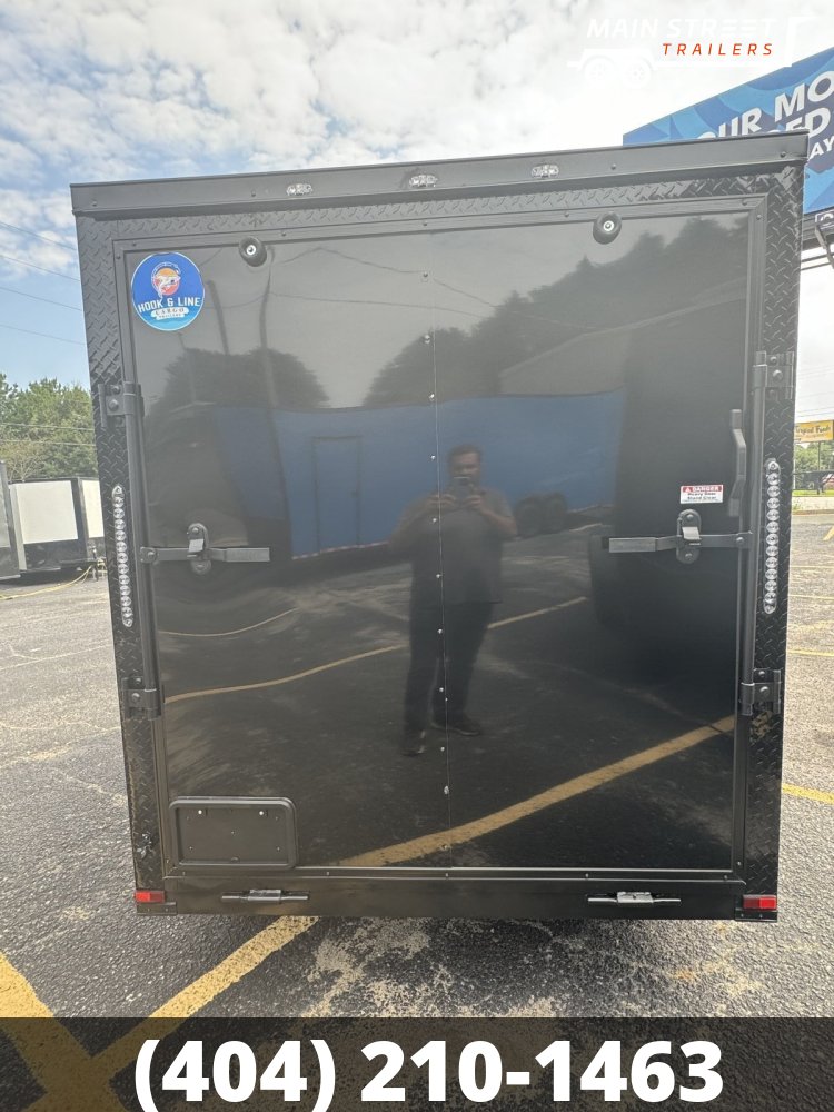 6X12 T/A BLACK B/O AND POLY CORE WITH BARN DOORS