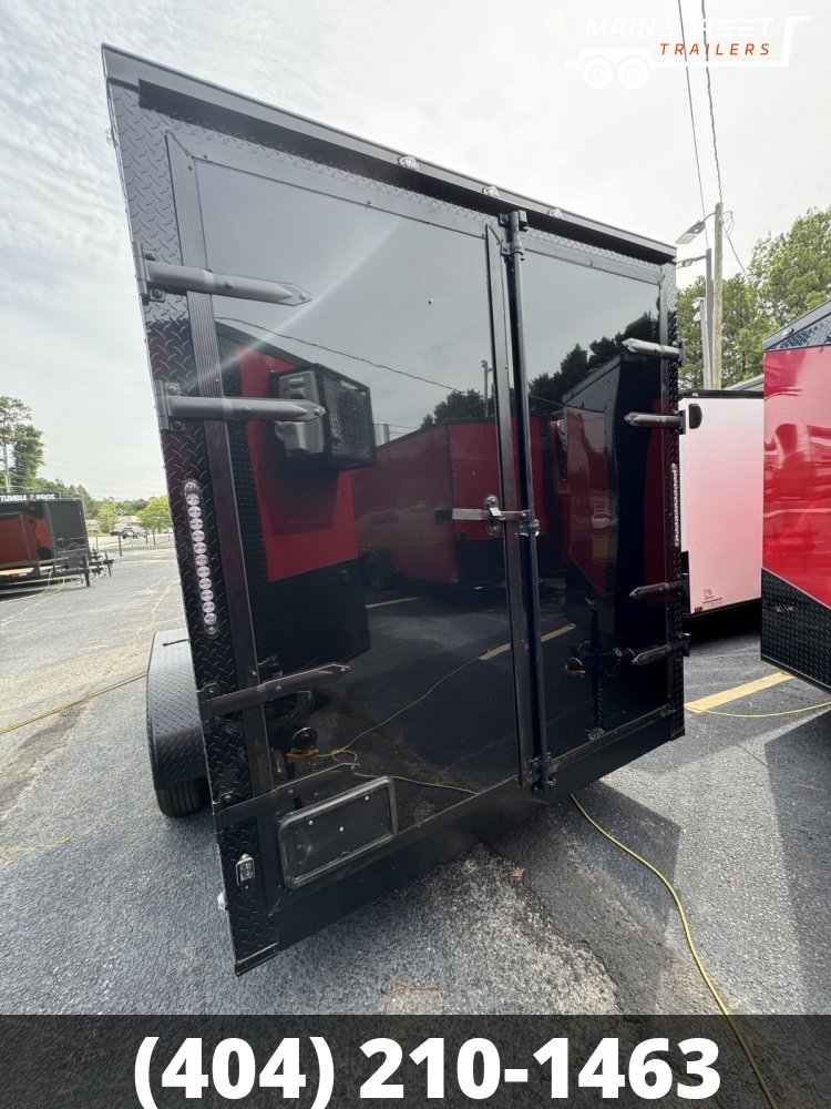 7X16 T/A BLACK B/O POLY CORE, RAMP GATE AND 7' INTERIOR HEIGHT