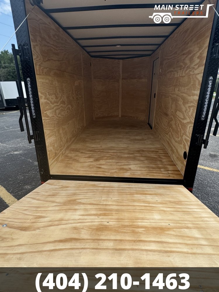 6X12 T/A BLACK B/O AND POLY CORE WITH RAMP GATE AND 7' INTERIOR HEIGHT