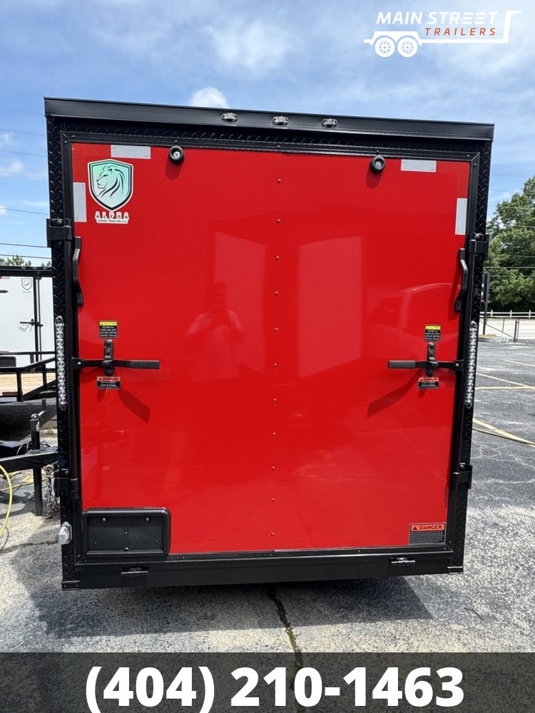 6X12 T/A RED B/O WITH RAMP GATE AND BARLOCK