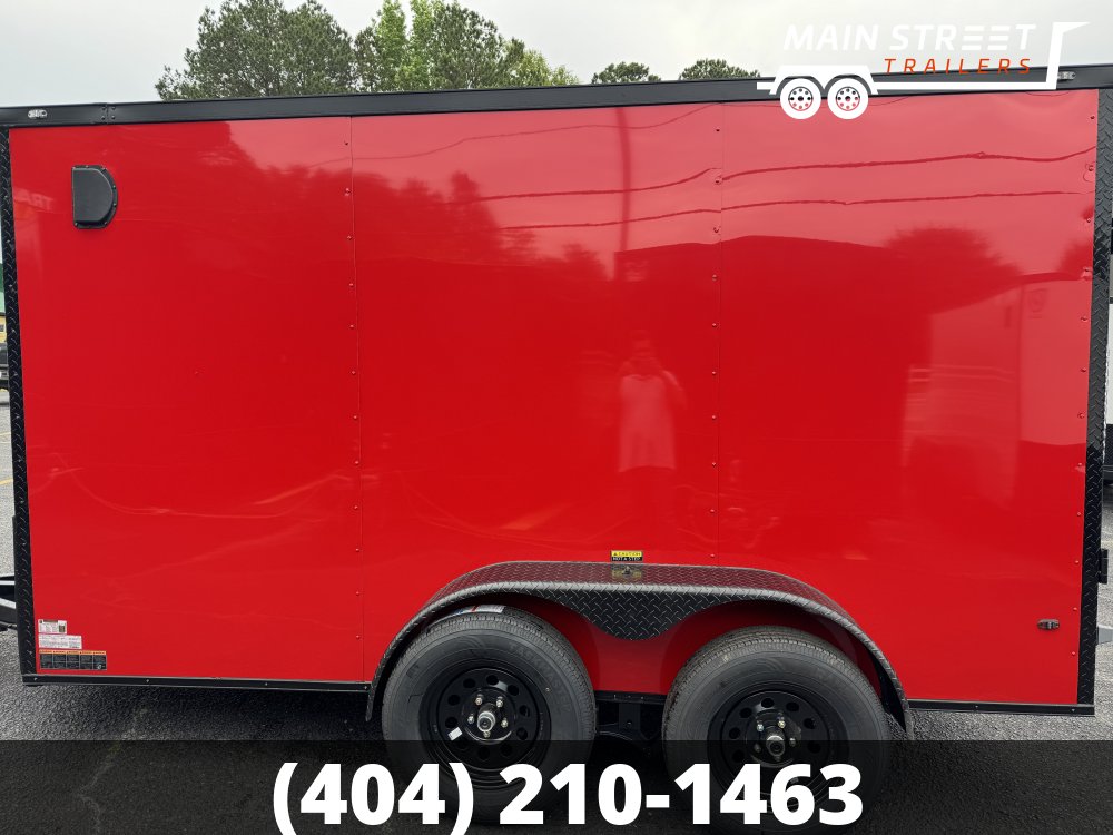 6X12 T/A RED B/O WITH RAMP GATE AND BARLOCK