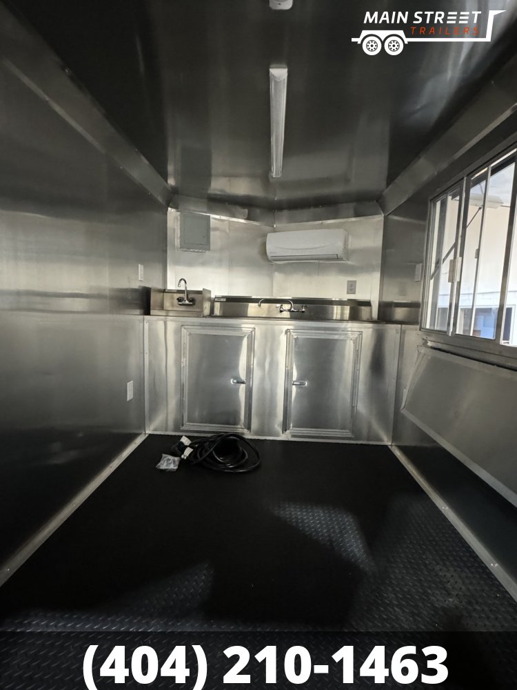 7X12 T/A CONCESSION TRAILER, BLACK B/O ELITE PACKAGE