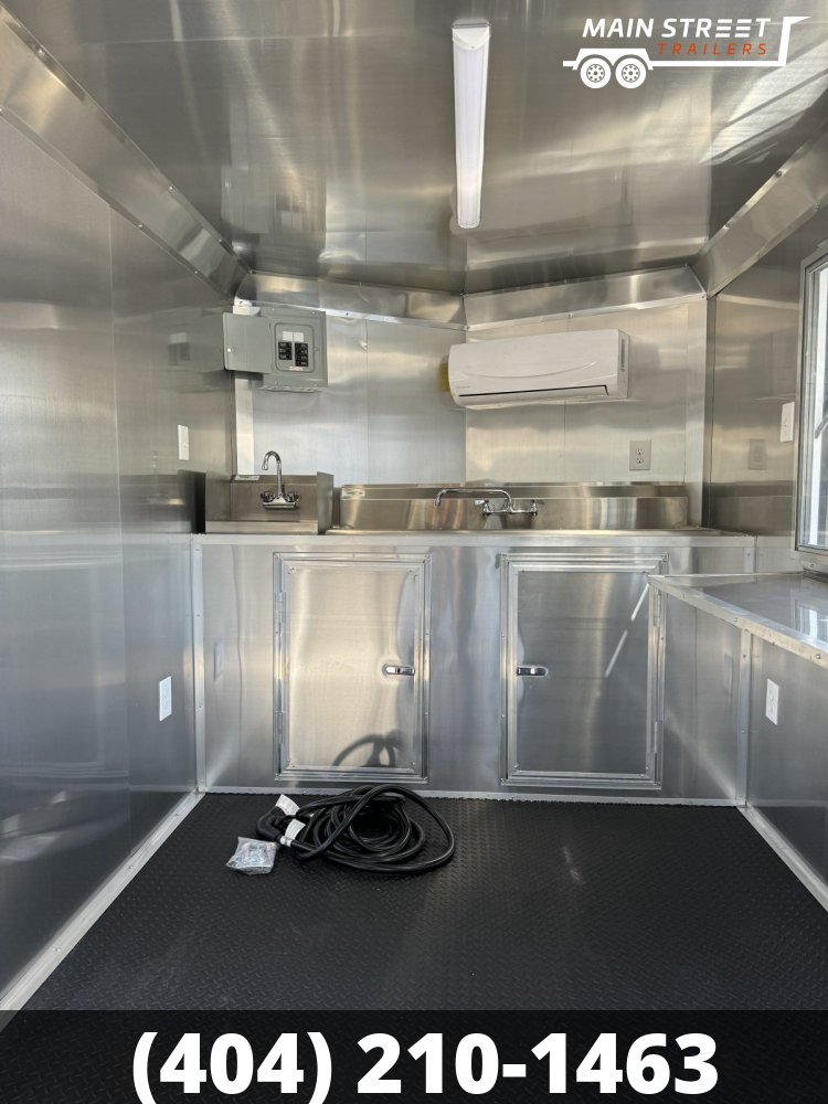 7X12 T/A CONCESSION TRAILER, BLACK B/O ELITE PACKAGE