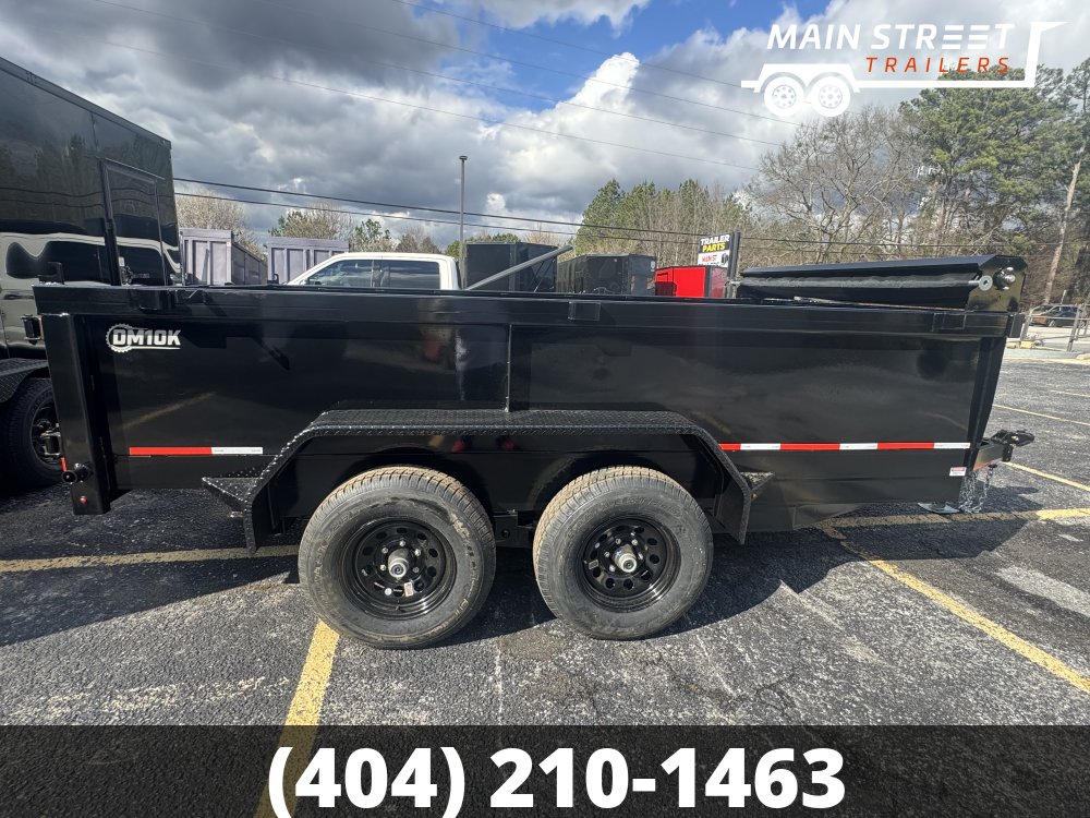 6.5 X12 BLACK DUMP TELESCOPIC TRAILER, 7 GUAGE BED AND WALLS, 10K AXLES