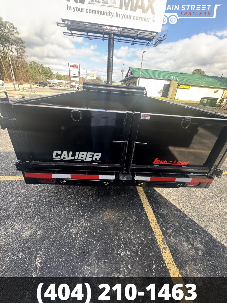 6.5 X12 BLACK DUMP TELESCOPIC TRAILER, 7 GUAGE BED AND WALLS, 10K AXLES