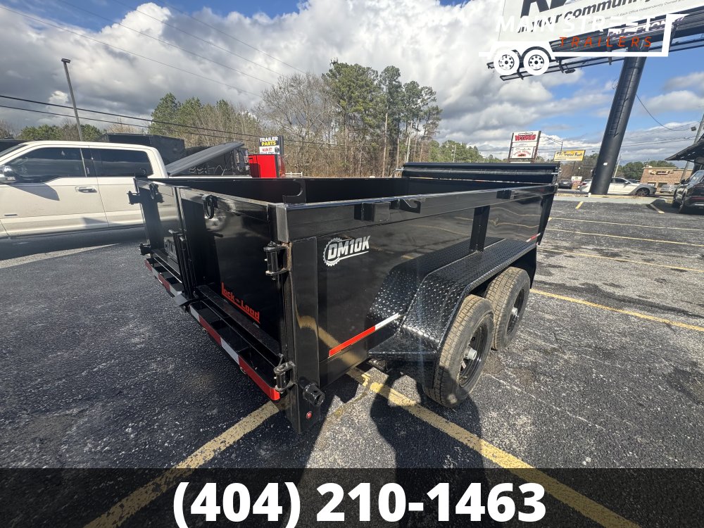 6.5 X12 BLACK DUMP TELESCOPIC TRAILER, 7 GUAGE BED AND WALLS, 10K AXLES