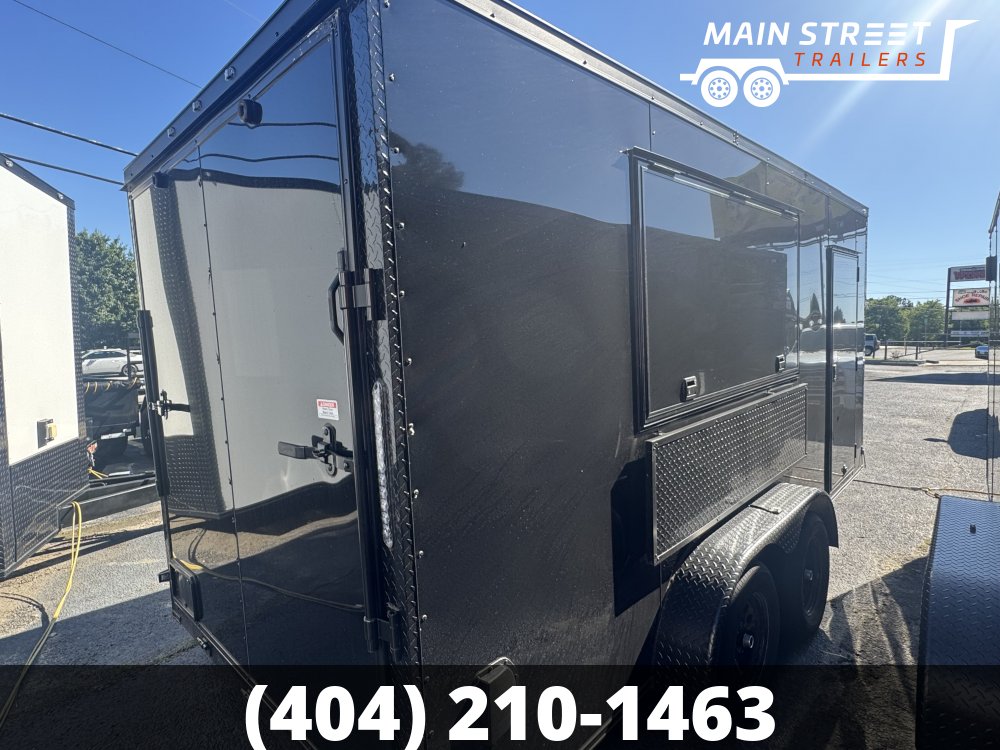 7X16 T/A BLACK B/O POLY CORE 7' INTERIOR HEIGHT AND AC