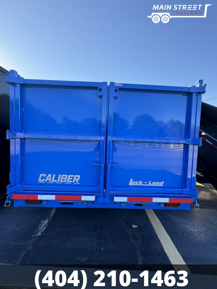 6X12 DUMP TRAILER WITH 48" HEIGHT, TARP, 7GUAGE BODY AND BED, BLUE COLOR