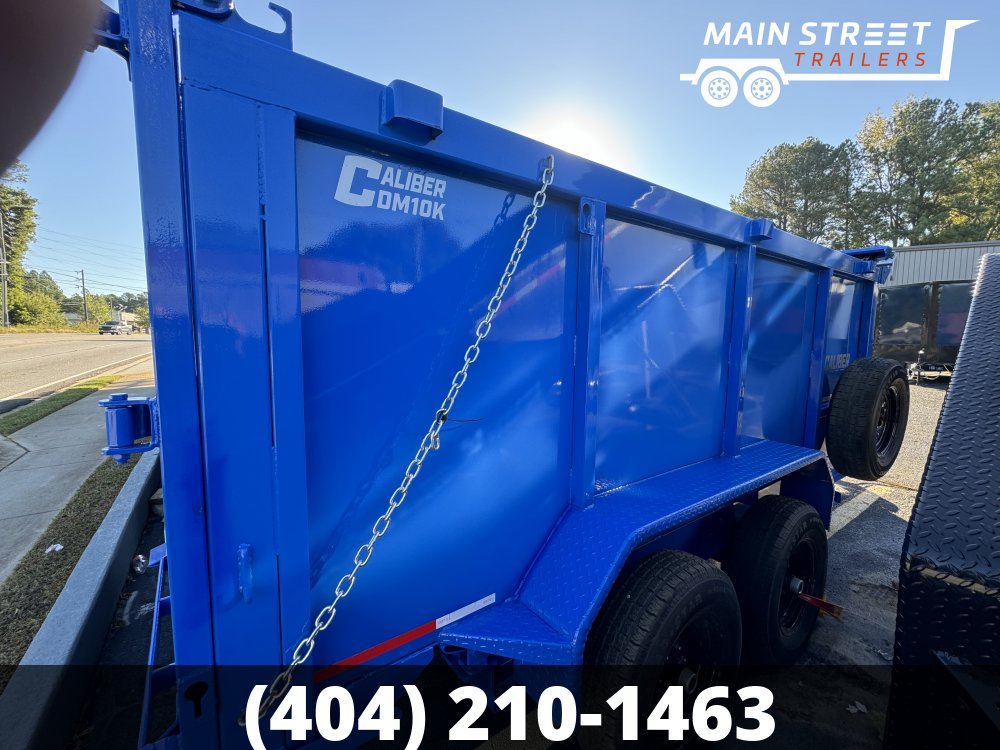 6X12 DUMP TRAILER WITH 48" HEIGHT, TARP, 7GUAGE BODY AND BED, BLUE COLOR