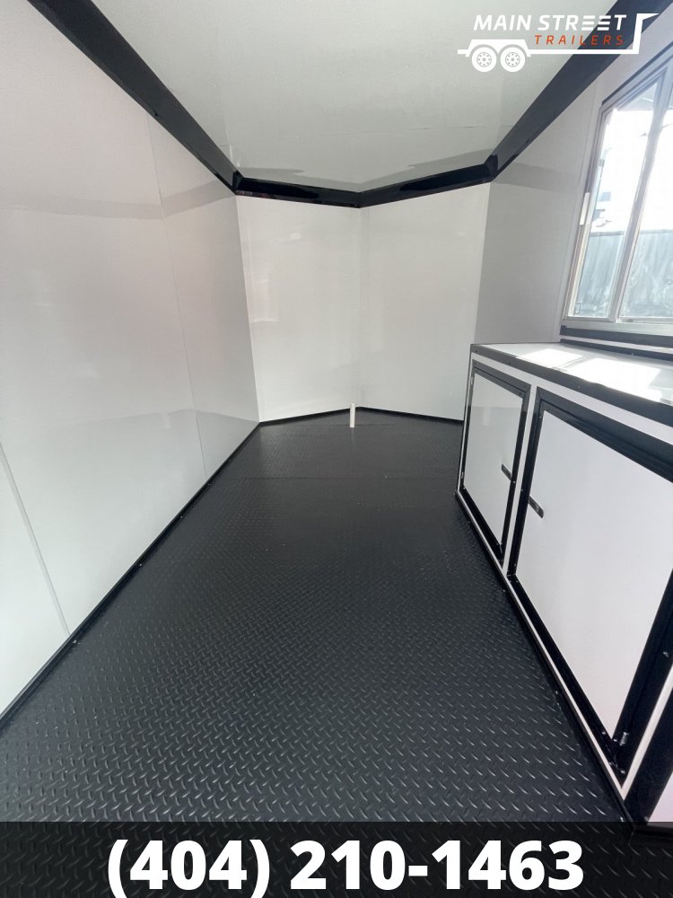 7X12 T/A CONCESSION TRAILER, INDIGO BLUE WITH BLACKOUT AND 3X5 CONCESSION WINDOW