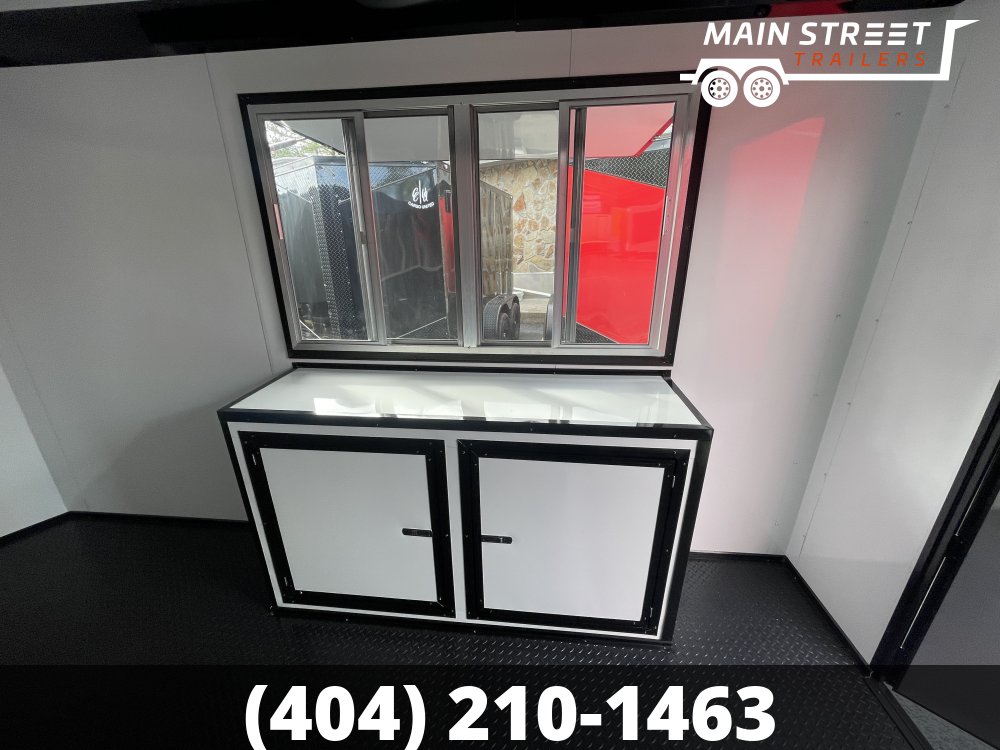 7X12 T/A CONCESSION TRAILER, INDIGO BLUE WITH BLACKOUT AND 3X5 CONCESSION WINDOW